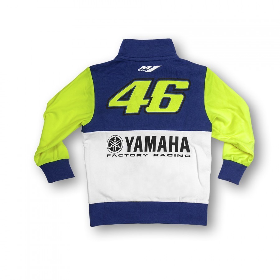 Yamaha Factory Racing Valentino Rossi 46 2018 VR46 Valentino Rossi # 46 per Bambini con Cappuccio Felpa con Cappuccio Bambini Ragazzi età da 1 a 8 Anni 