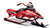 Yamaha red child's snowmobile in steel