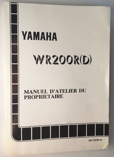 Yamaha manuale uso e manutenzione WR200R (D)