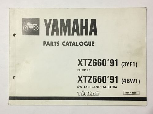Yamaha catalogo ricambi XTZ660 '91 (3YF1) Europa  XTZ660 '91 (4BW1) Svizzera Austria