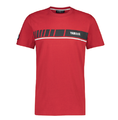 Yamaha T-shirt REVS uomo Big Stripe rossa