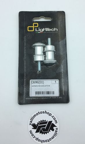Lightech nottolini supporti ergal argento per cavalletto diam. 6mm