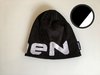 Ethen black winter hat with white logo